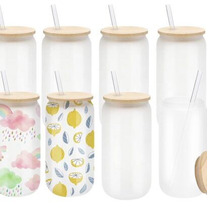 Custom Frosted Glass Tumbler (18oz)