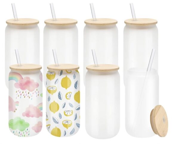 Custom Frosted Glass Tumbler (18oz)
