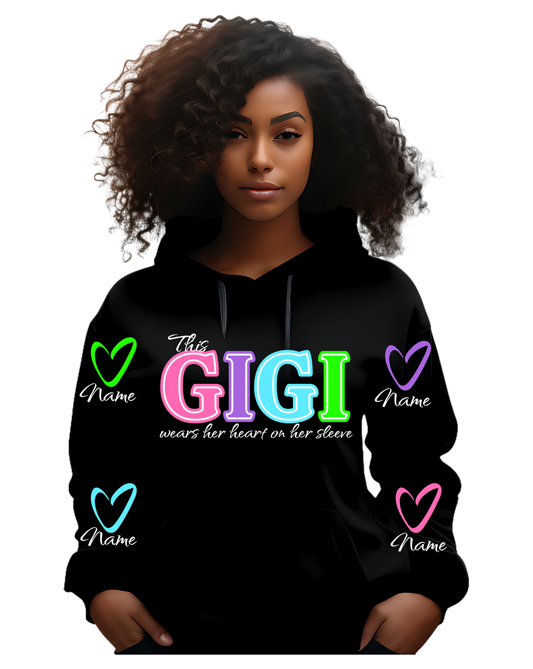 Wears Her Heart On Her Sleeve Hoodie